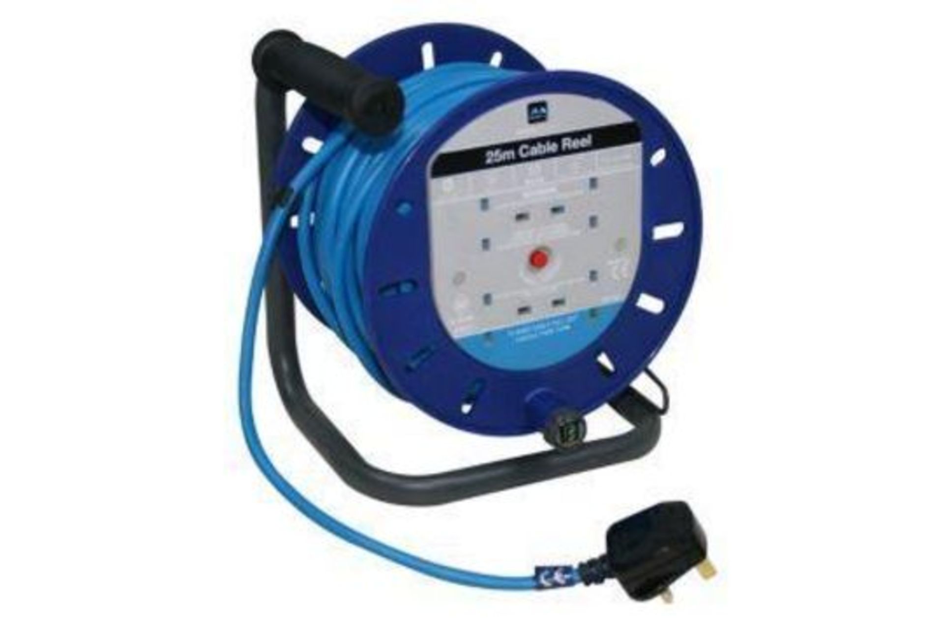 Masterplug 4 Socket Blue Cable Reel, 25M - R13A.3. Masterplug 4 socket Cable reel, 25m. This cable