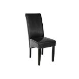 2 x Dining chair with ergonomic seat shape black. - R13A.11. RRP £209.00. This elegant dining