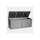 390L Plastic Outdoor Storage Box. - PW. To allow for easy movement, handles are included for
