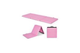 Tri-Fold Folding Exercise Mat with PU Leather Cover. - R14.3. The high-density EPE foam padding