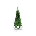 ARTIFICIAL PENCIL CHRISTMAS TREE WITH LED LIGHTS. - R14.3. With pre-installed warm white LED lights,