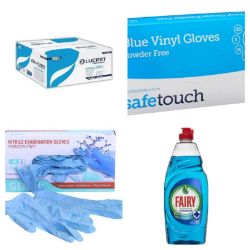 Liquidation of A Cleaning Company Including Disposable Gloves, Paper Rolls and more. Delivery Available