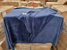 PALLET TO CONTAIN 80 X NEW & PACKAGED LUXURY 200x230CM FLEECE THROWS IN VARIOUS DESIGNS. RRP £42.
