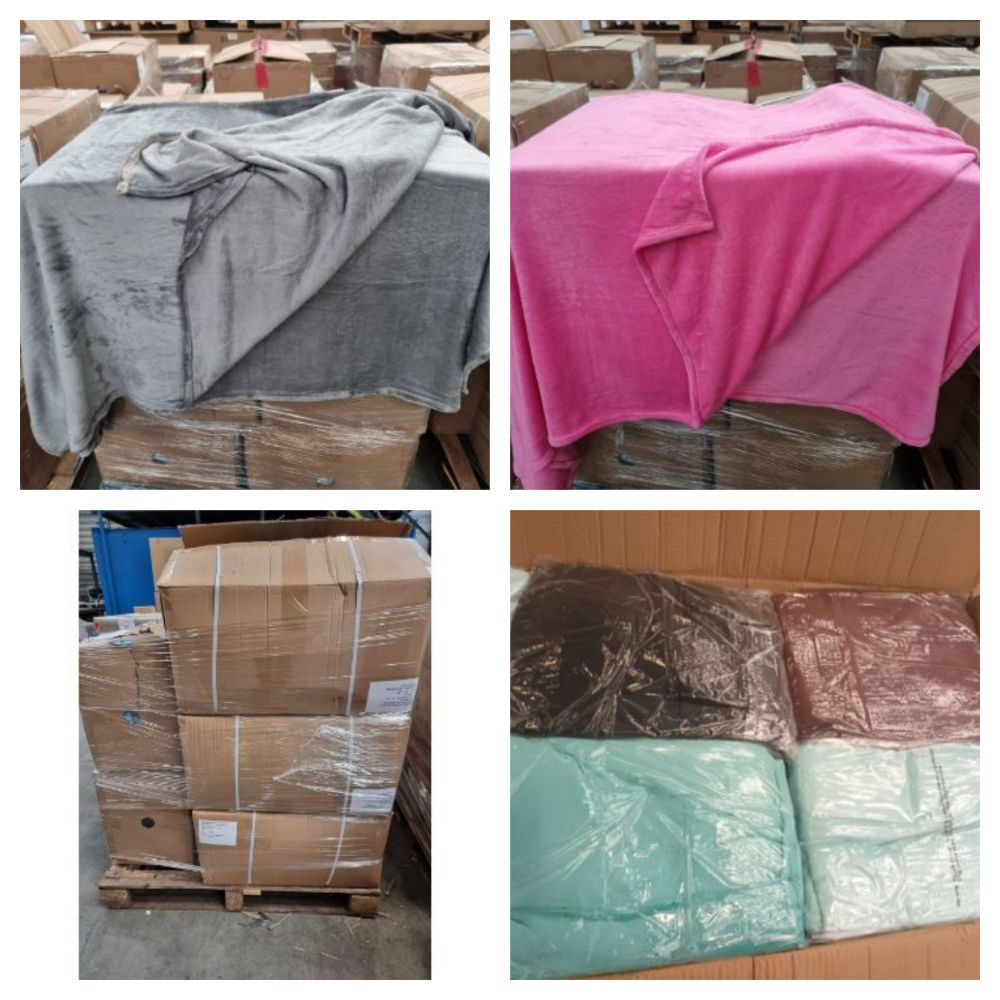 Pallet of Brand New & Packaged Luxury Throws/Blankets - Due to company liquidation - Over £250,000 RRP Value - Delivery Available!