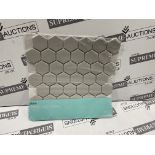 27 X BRAND NEW PLAIN GREY MOSAIC TILES R19-3