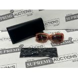 BRAND NEW PAIR OF MOSCHINO MOS RED PATTERN SUNGLASSES S/R