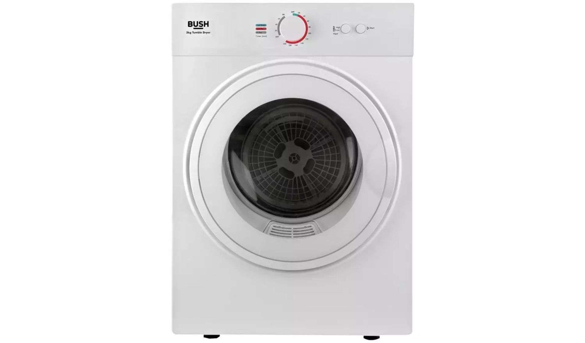 Brand New Boxed Bush TD3CNBW 3KG Vented Tumble Dryer - White