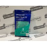 192x BRAND NEW PACKS OF POLYCO NITRI-TECH GREEN NITRILE SYNTHETIC GLOVES - SIZE 7. (R7-9)