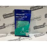 192x BRAND NEW PACKS OF POLYCO NITRI-TECH GREEN NITRILE SYNTHETIC GLOVES - SIZE 7. (R7-9)