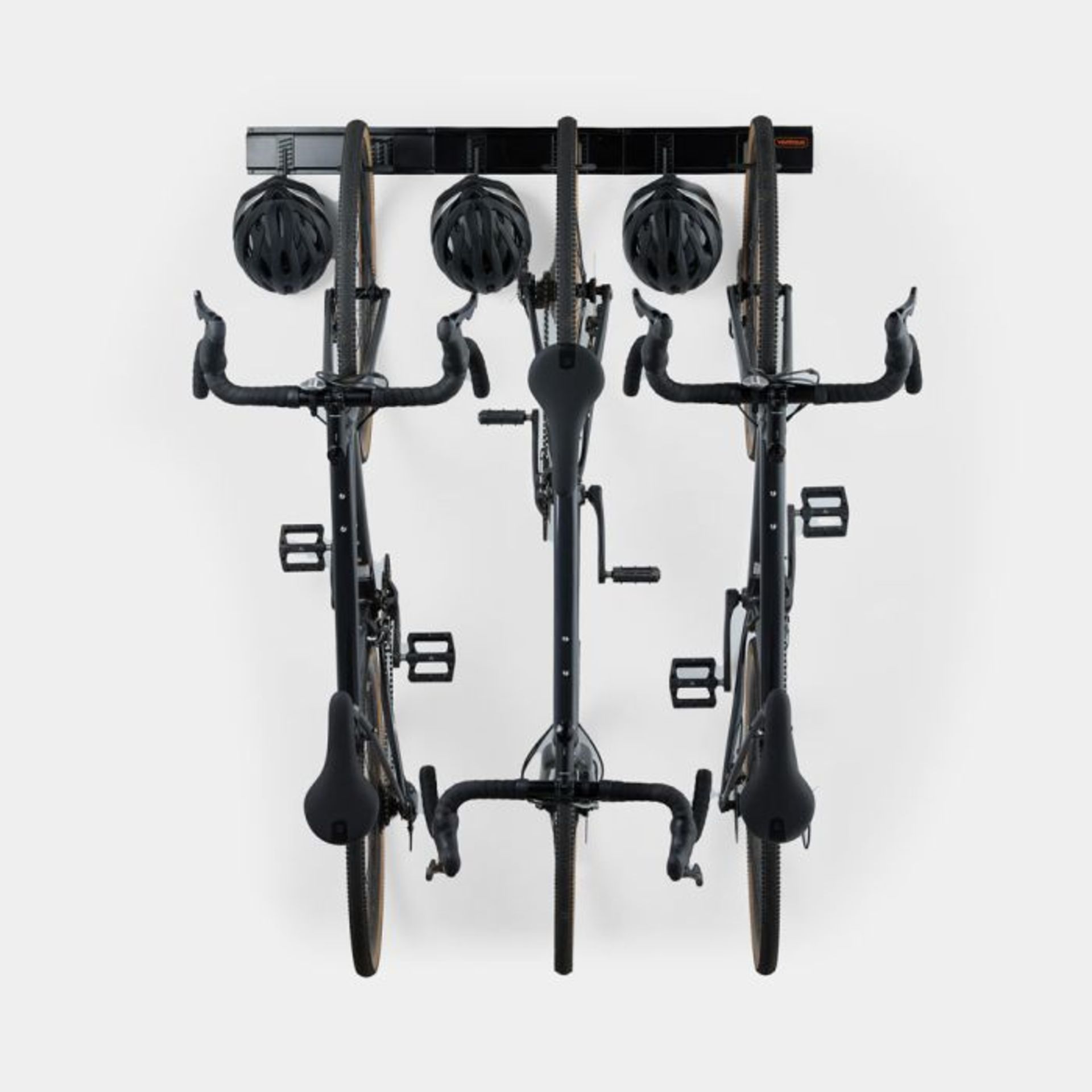 9 Piece Bike Storage Kit. - ER35. Keep a total of three bikes and three helmets together and