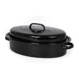 Enamel Self-Basting Roasting Tin With Lid (ER51) The juices will collect in the dimpled lid and