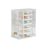 Clear Acrylic Jewelry Organizer Chest/Makeup Storage Box With 6 Drawers & Hanging Holder (ER51)