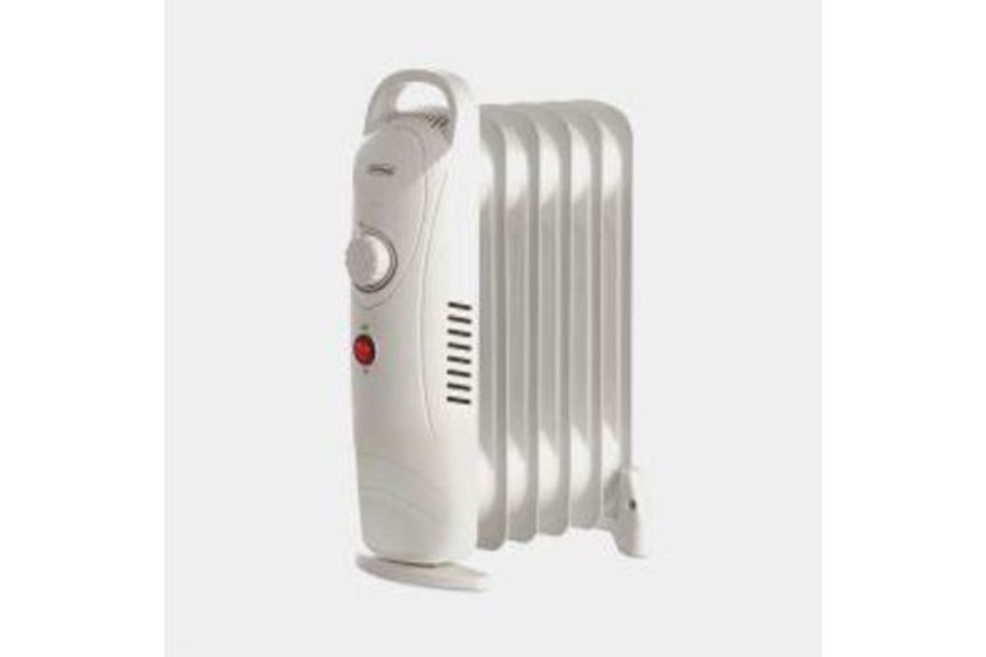 Luxury Mini Oil Filled Radiator - 800W 6 Fin Portable Electric Heater - White (ER51) Brand: Luxury