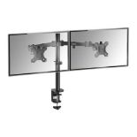 Luxury Double Arm Desk Mount (ER51) – Strong steel double arm desk mount from Luxury – mounts two