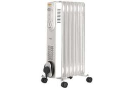 7 Fin 1500W Oil Filled Radiator - White (ER51) Keep cold chills at bay with a little help from the