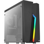 Aerocool Bolt Mini MATX RGB PC Gaming Case, MATX & Mini-ITX, Full Tempered Glass Side Panel, RGB LED