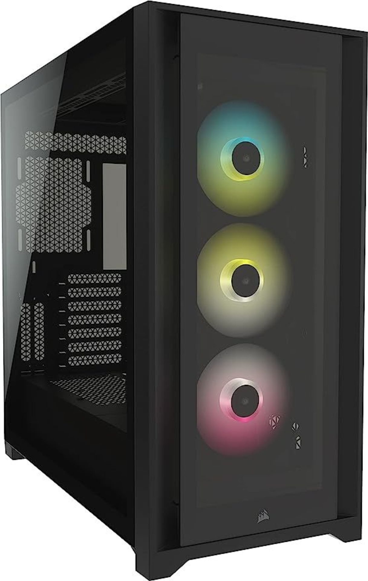 Corsair iCUE 5000X RGB Tempered Glass Mid-Tower ATX Smart Case (Four Tempered Glass Panels,