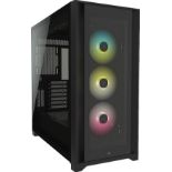 Corsair iCUE 5000X RGB Tempered Glass Mid-Tower ATX Smart Case (Four Tempered Glass Panels,