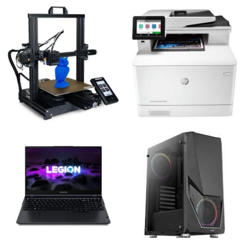 Gaming Computers, 3D Printers, Printers, Motherboards, Wireless Earphones, Headsets, Graphics Cards, Laptops and more