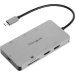 Targus Docking Station USB-C Dual HDMI 4K Monitor Display Ports, Gigabit Ethernet, Micro SD, 2x