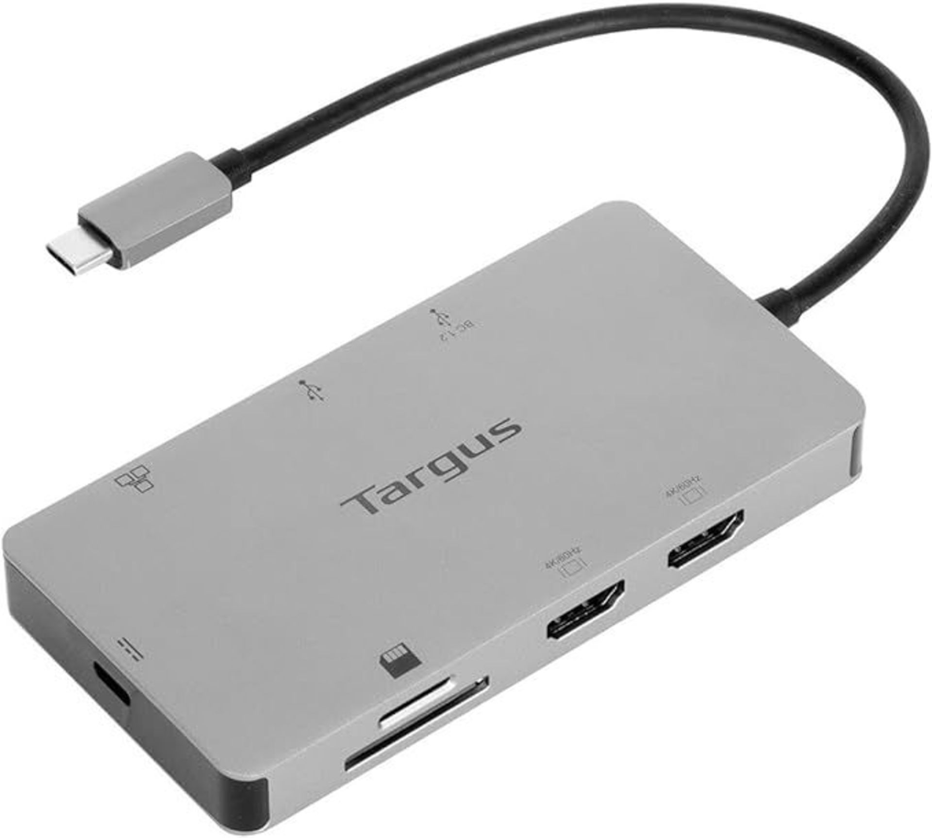Targus Docking Station USB-C Dual HDMI 4K Monitor Display Ports, Gigabit Ethernet, Micro SD, 2x