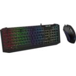 GameMax Pulse RGB Gaming Keyboard & Mouse, 7 Colour LED Backlight, 7D Optical, Anti-Ghosting,