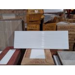 3 packs of Gloss Thin Line White 200x600mm Tiles. Each Box Contains 1m2, giving this lot a total