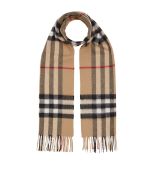 (No Vat) Burberry brown Classic 100% Cashmere Scarf - Personalised PP. 168x30cm