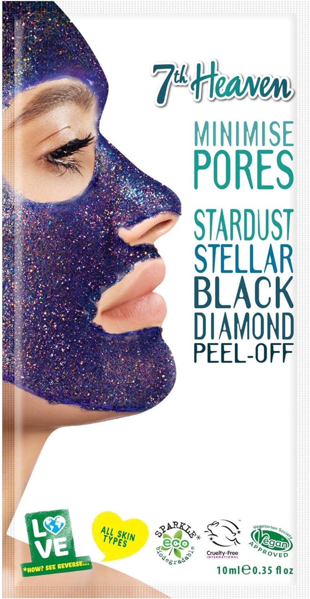 150 X BRAND NEW 7TH HEAVEN MINIMISE PORES STARDUST STELLAR BLACK DIAMOND PEEL OFF MASKS EBR7