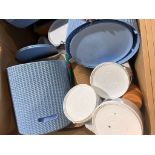 Mixed pallet of customer returns (ER29) Pallet may Contain: Laundry Baskets / Chlorine Tablets and