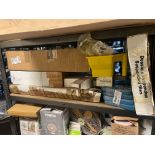 MIXED LOT ON1 SHELF TO INCLUDE CEILING LIGHT, SUSPENSIONS FILES, SPREADER ETC EBR7