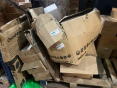 MIXED LOT INCLUDING HARD HATS, ADHESIVE PANELS, FELLOWS RECYCLING BINS ETC R18-9