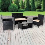 WINCHESTER RATTAN SOFA SET, SOFT AND REMOVABLE CUSHIONS FOR HIGH LEVEL COMFORT, STRONG AND