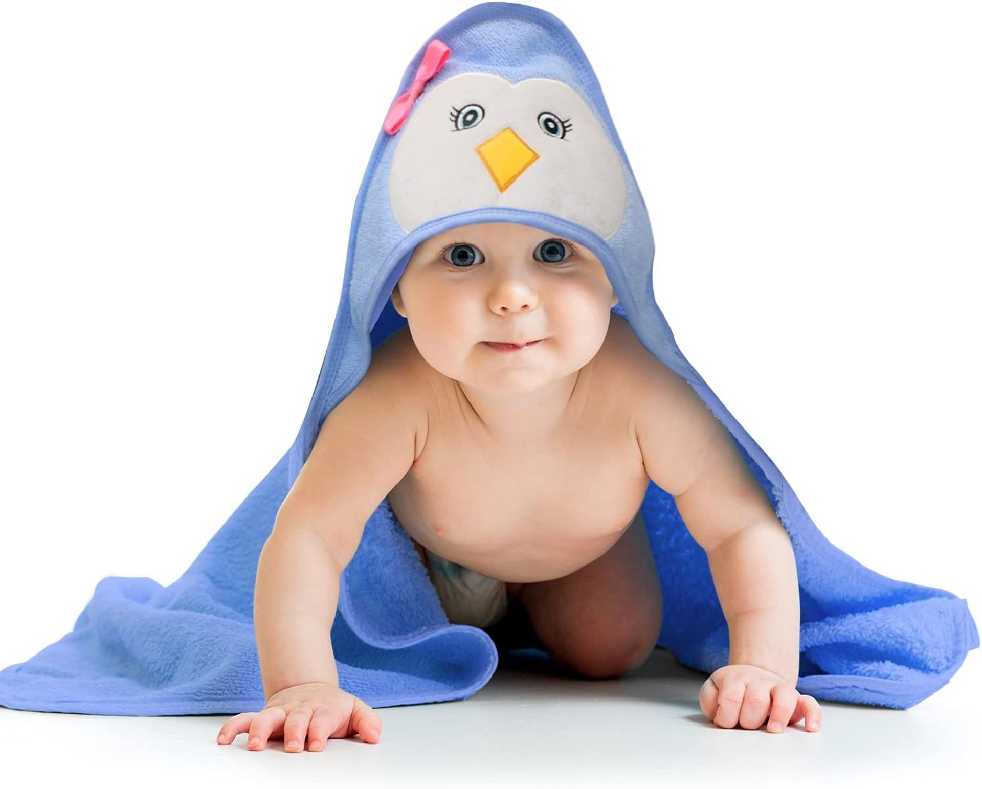 15 X BRAND NEW BAMBOO ORGANIC PREMIUM PENGUIN BABY HOODED TOWELS R16-10