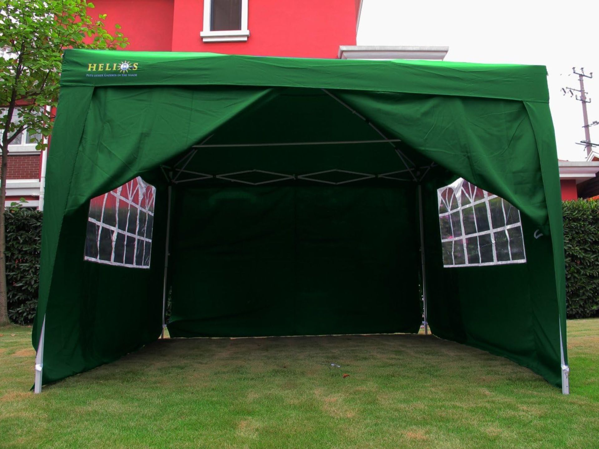 BRANND NEW HELIOS GREEN 3 X 3M GAZEBO S1RA - Image 2 of 4