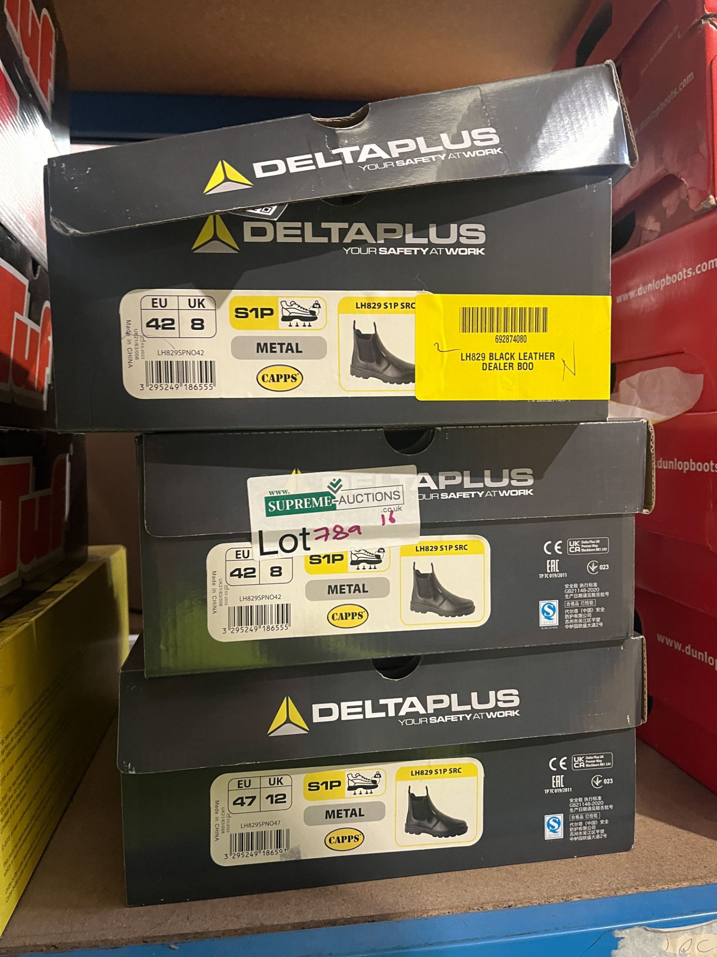 3 X BRAND NEW PAIRS OF DELTAPLUS PROFESSIONAL WORK BOOTS SIZE 8 S1-10