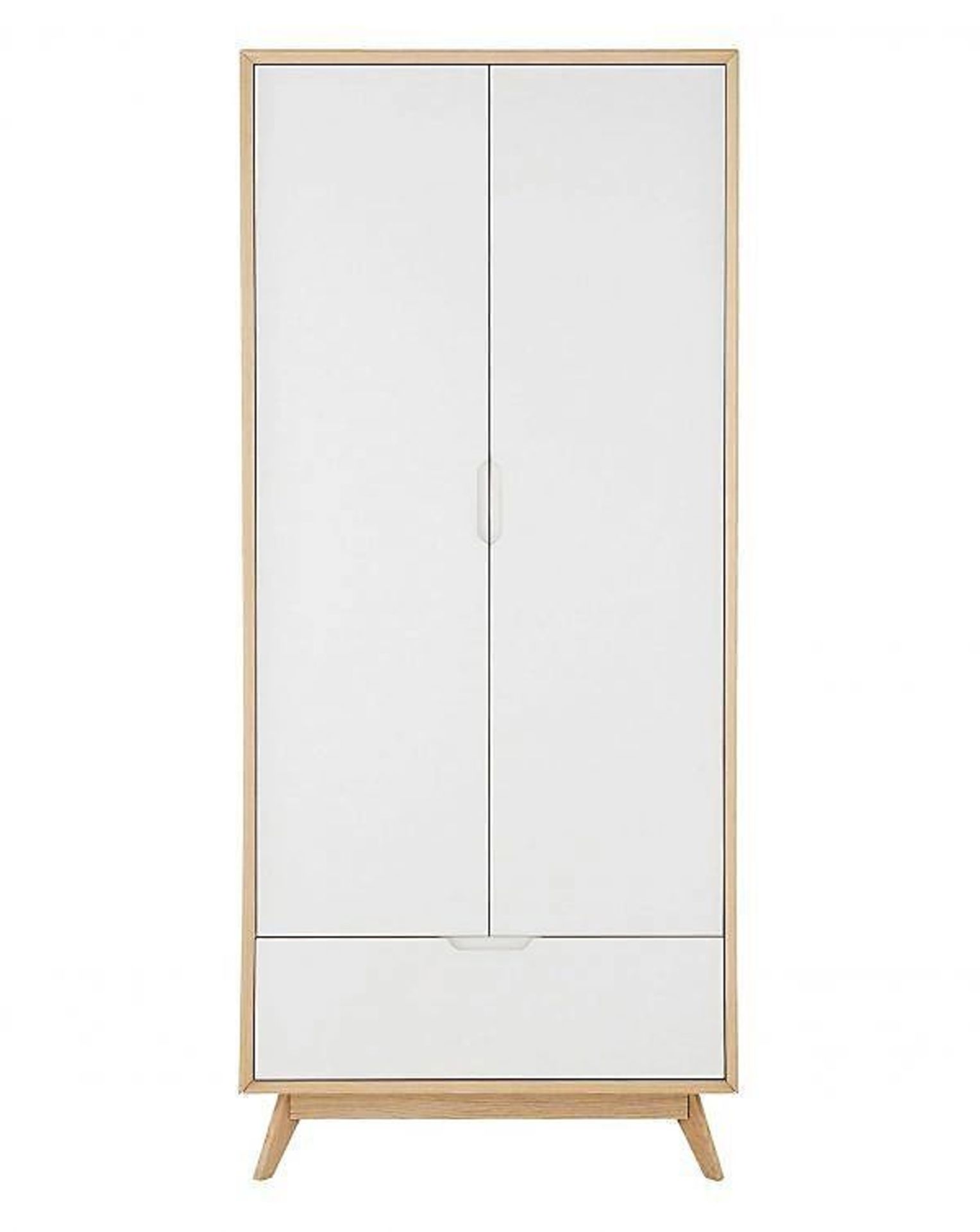 NEW & BOXED EZRA 2 Door 1 Drawer Wardrobe. OAK/WHITE S1R2/1. RRP £399 EACH. the Ezra 2 Door 1 Drawer - Image 4 of 4