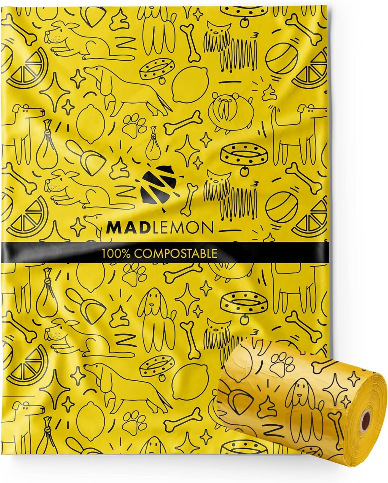 20 X BRAND NEW BOXES OF 270 MAD LEMON POOP BAGS R19-7