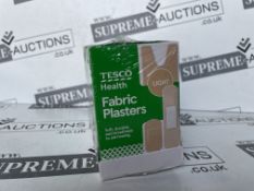 144 X BRAND NEW PACKS OF TESCO FABRIC PLASTER PACKS R5.6