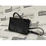 (NO VAT) BURBERRY 3 ZIPPED BLACK CROSSBODY LEATHER HANDBAG RRP £499