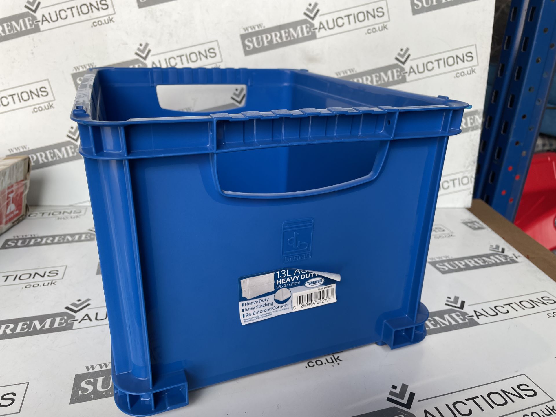 18 X BRAND NEW 13L AURORA HEAVY DUTY STORAGE BOXES 35 X 27 X 21CM R15.6