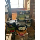 8 PIECE MIXED DULUX PAINT LOT IN VARIOUS COLOURS R16-2