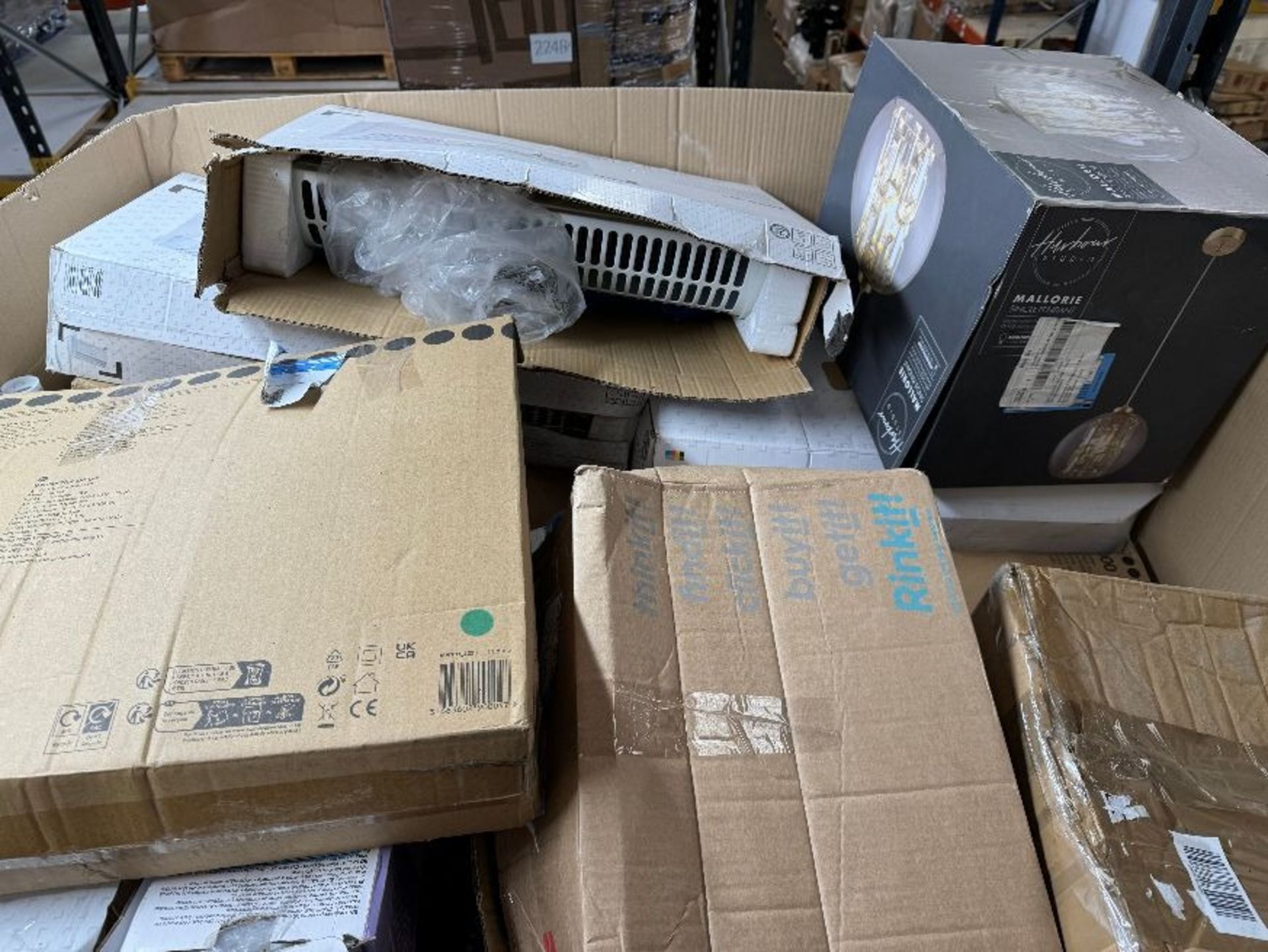 Mixed pallet of customer returns (ER26) Pallet may Contain: Various Ceiling lights / Lamps / Heaters