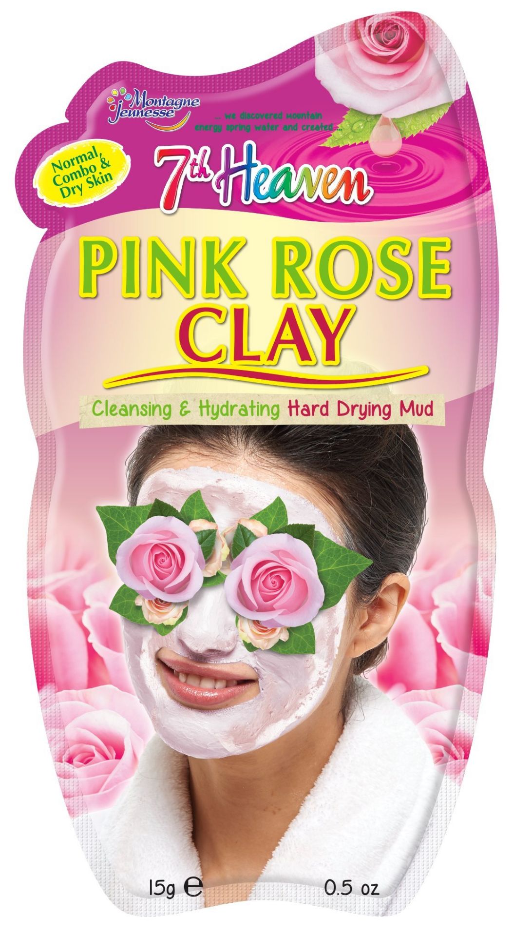191 X BRAND NEW 7TH HEAVEN PINK ROSE CLAY FACE MASKS R16-11