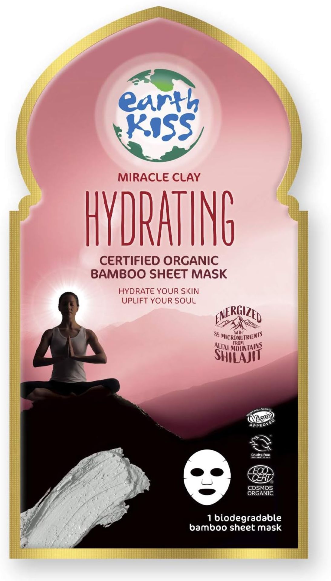 264 x BRAND NEW Earth Kiss Inspirations Hydrating Organic Bamboo Sheet Mask - PW