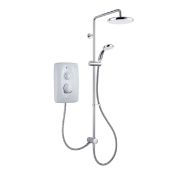 BRAND NEW MIRA SPRINT DUAL MATT WHITE CHROME EFFECT ELECTRIC SHOWER RRP £299 S2-5