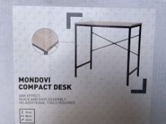 2 X BRAND NEW MONDOVI COMPACT MATT OAK EFFECT DESKS R5.1