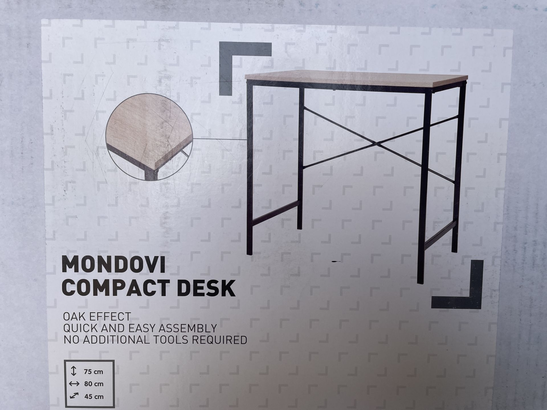 2 X BRAND NEW MONDOVI COMPACT MATT OAK EFFECT DESKS R5.1