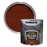 6 X BRAND NEW RONSEAL ULTIMATE PROTECTION 2.5L MAHOGANY DECKING STAIN S1-13
