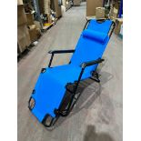 2 X BRAND NEW LUXURY BLUE PREMIUM SUN LOUNGERS R11-5